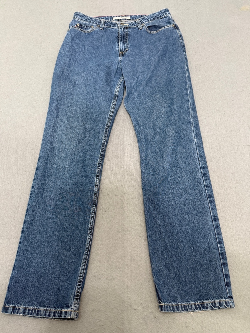 Women's Tommy Hilfiger Blue Denim Straight Leg Jeans Size 8 Classic